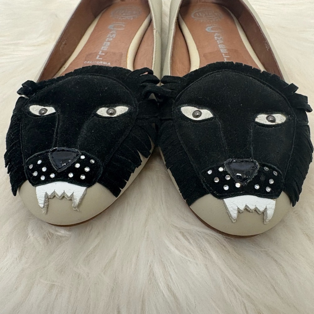 Jeffrey Campbell Leon The Lion Leather Flats Sz 9.5 - Picture 4 of 7